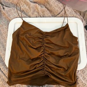 Gaze Chocolate Brown Ruched Camisole